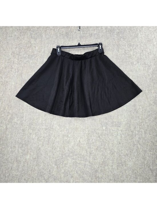 Unbranded Dresses & Skirts - Black Womens Flared Mini Skater Skirt Solid Color Lightweight Short Above Knee